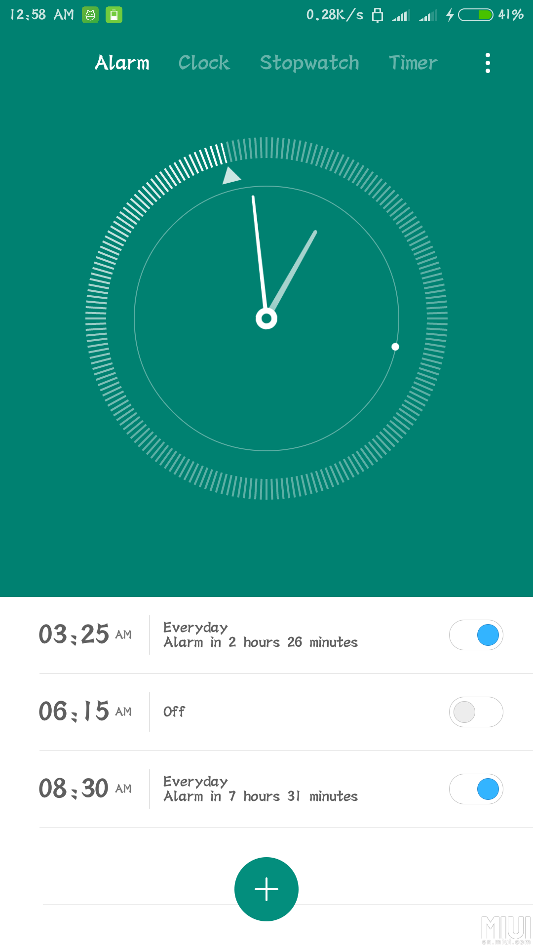 android alarm clock notification