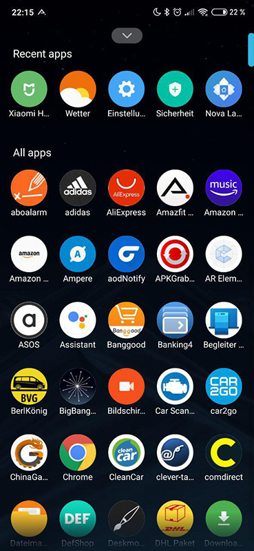 369x800 Xiaomi Testing App Drawer And App Shortcuts In Miui