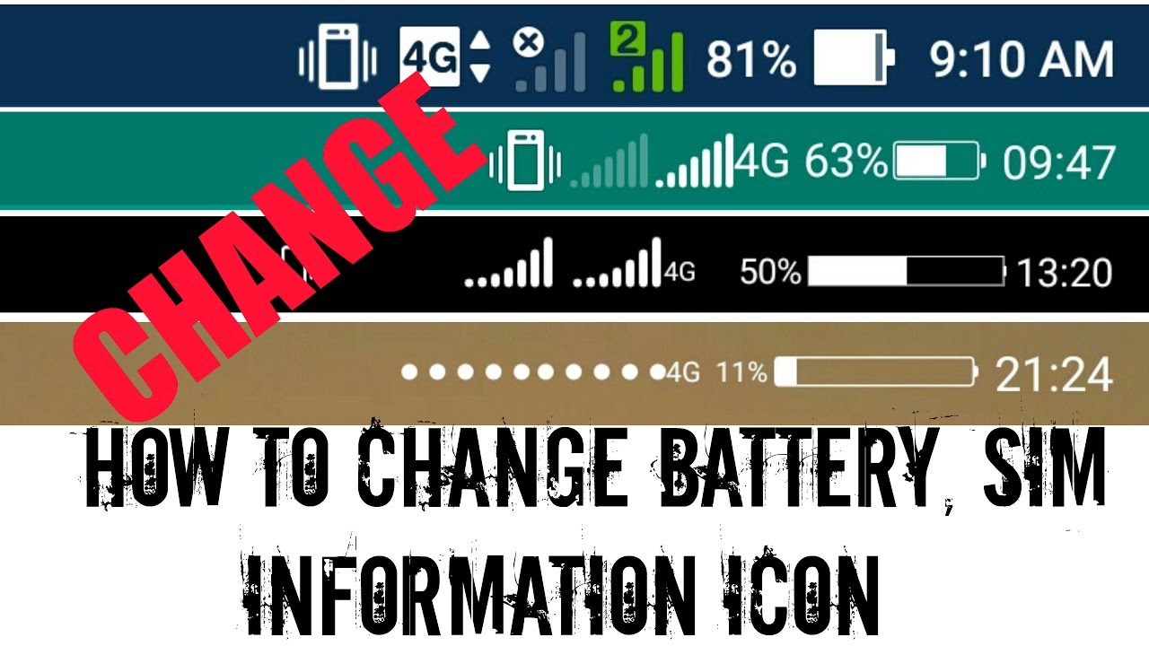 1280x720 How To Change Battery, Sim, Data Icon On Your Android Device