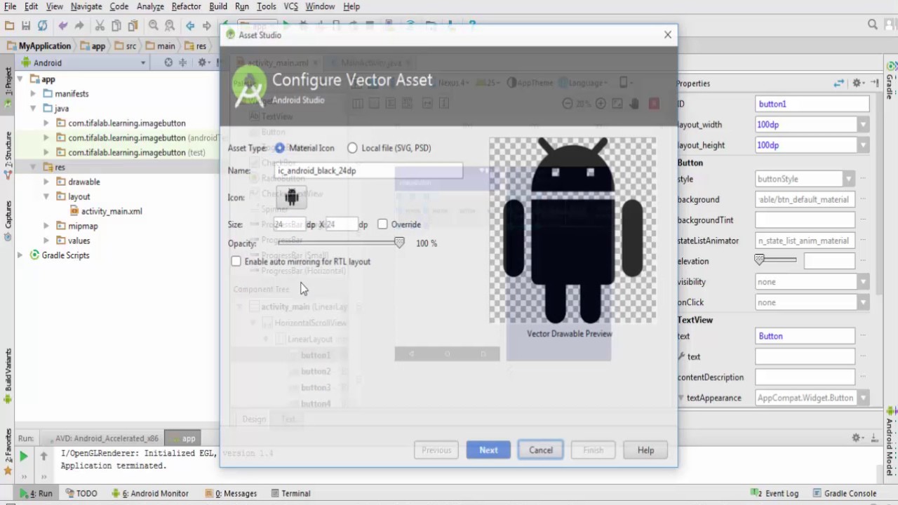 1280x720 Androiduihow To Create A Button With Icon And Text
