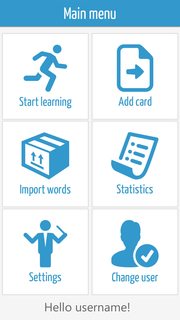 180x320 Round Buttons With Icon In Center And Text Under Icon