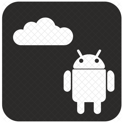 512x512 Android, Cloud Icon Of Glyph Style