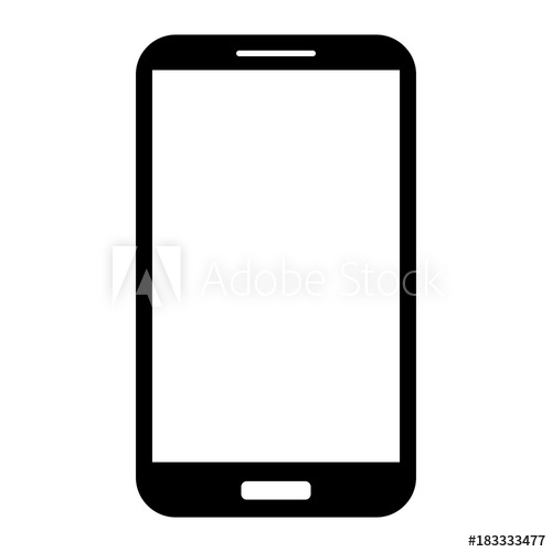 500x500 Cell Phone Icon Android Smartphone With Touch Id Mock Up Copy