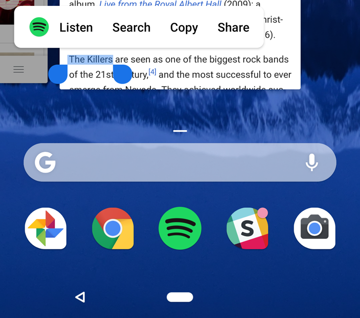 728x643 Android P's New Recents Ui Includes Smart Text Selection, Image