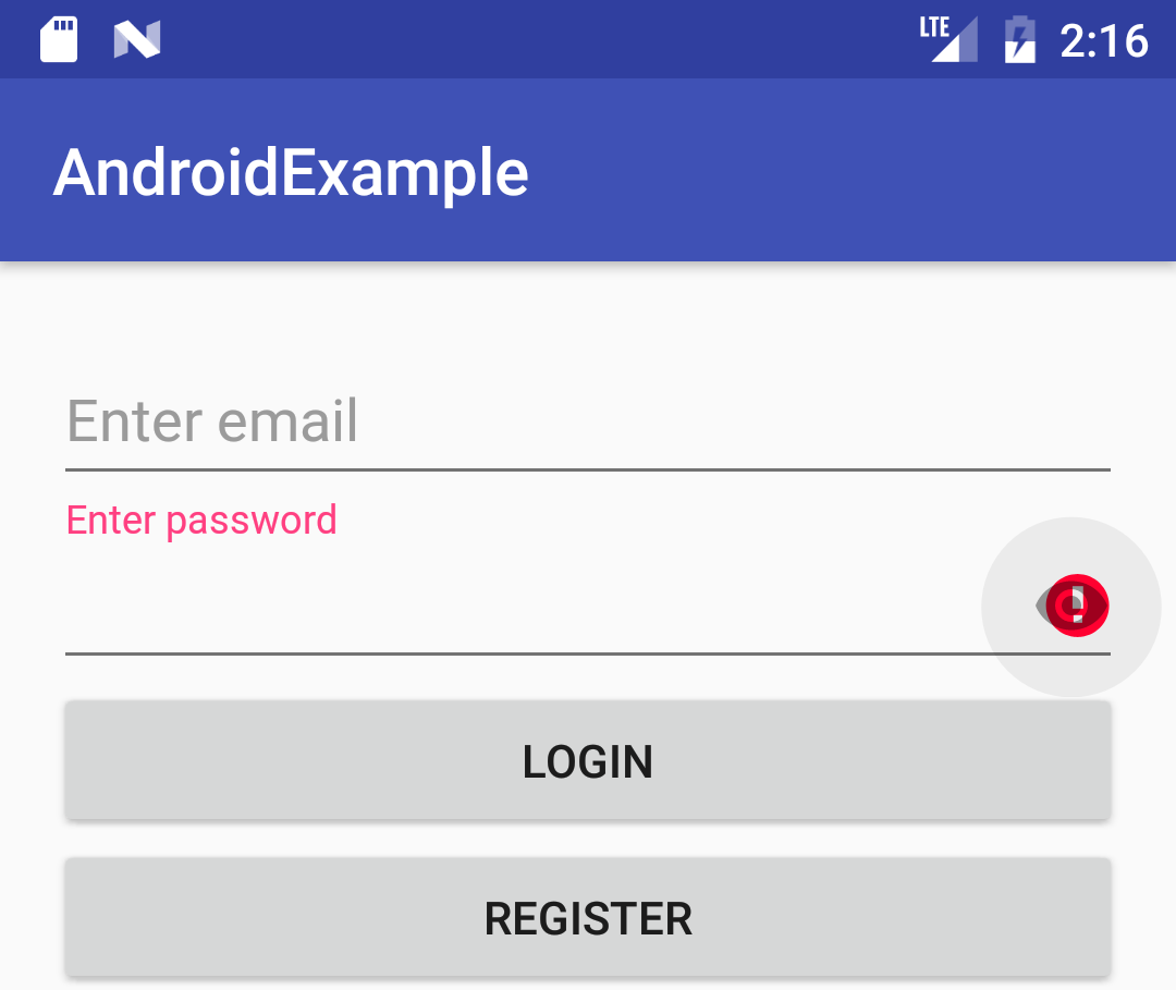 1080x909 Error Icon Is Not Showing In All Edittext Fields