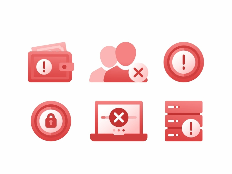 800x600 Error Icon Set