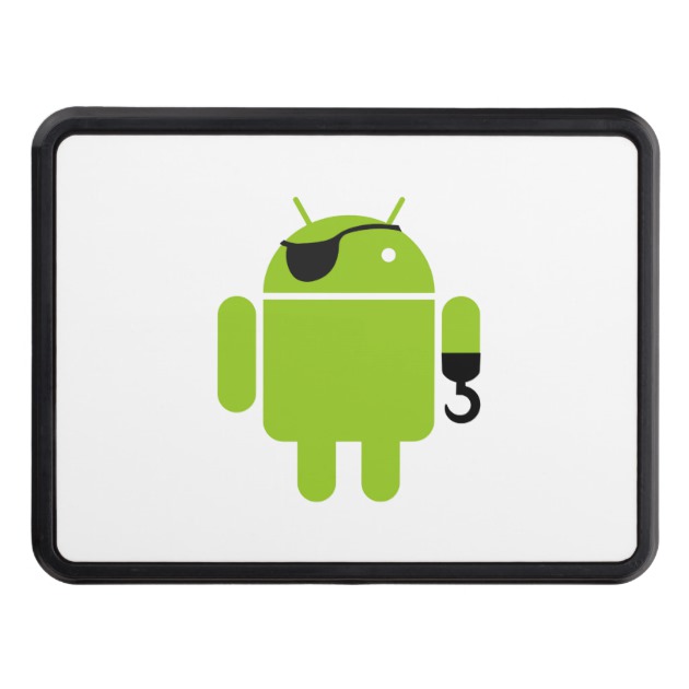630x630 Android Robot Icon As A Pirate Trailer Hitch Cover