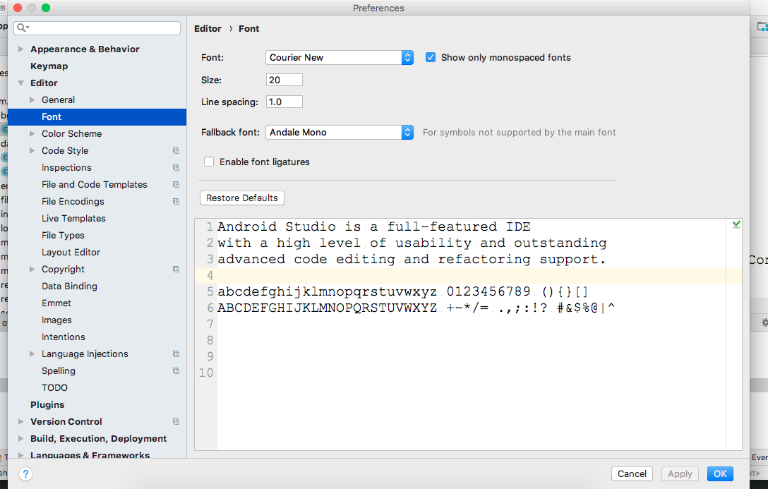 1088x693 How To Increase The Font Size In Android Studio