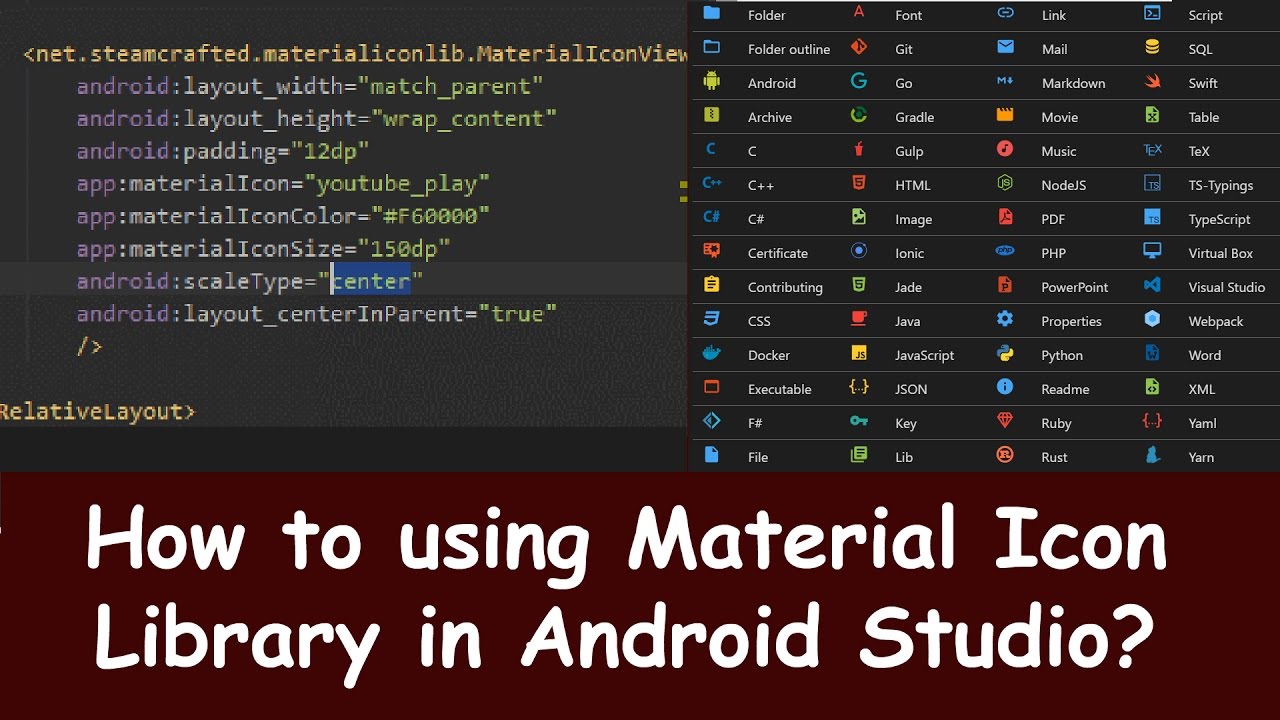 1280x720 How To Using Material Icon Library In Android Studio Easy Step
