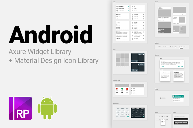 670x446 Android Axure Widget Library