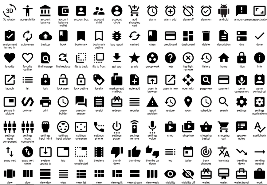 869x603 Material Design Icons Pack Download