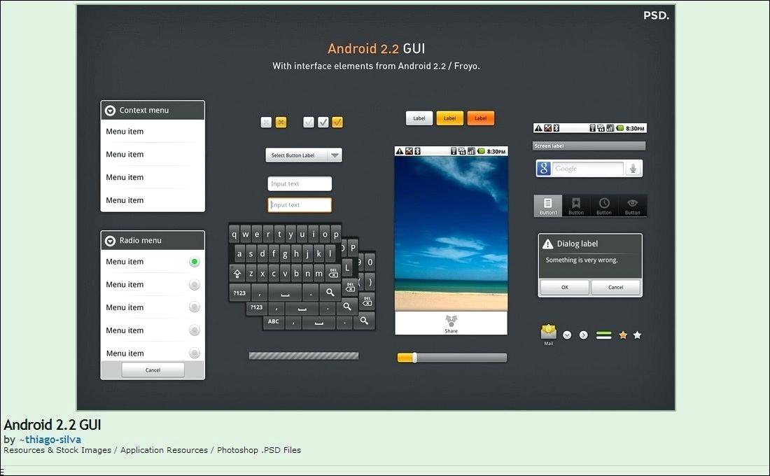 1100x680 The Template Contains Android Icon App Free Download