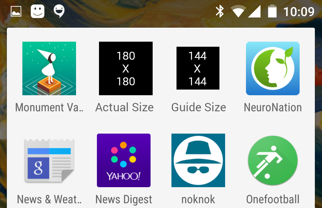 1080x699 Android App Launcher Icon Actual Size