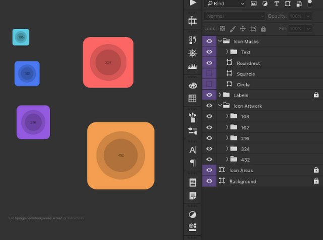 Android Adaptive Icon Templates For Photoshop, Sketch, Illustrator 640x476 Android Adaptive Icon Templates For Photoshop, Sketch, Illustrator