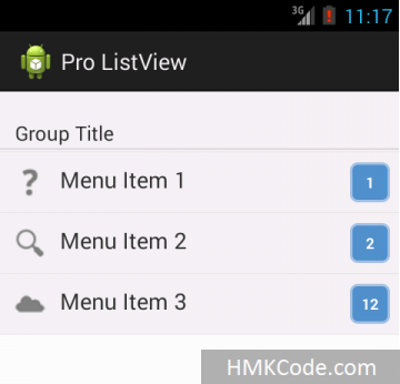 360x346 Android Custom Listview With Titles, Icons Counter Hmkcode