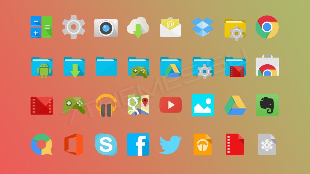 1077x606 Android Kitkat Icons