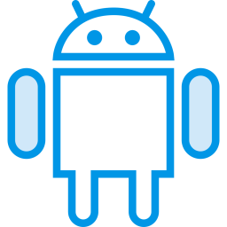 256x256 Android Logo Icon Of Colored Outline Style