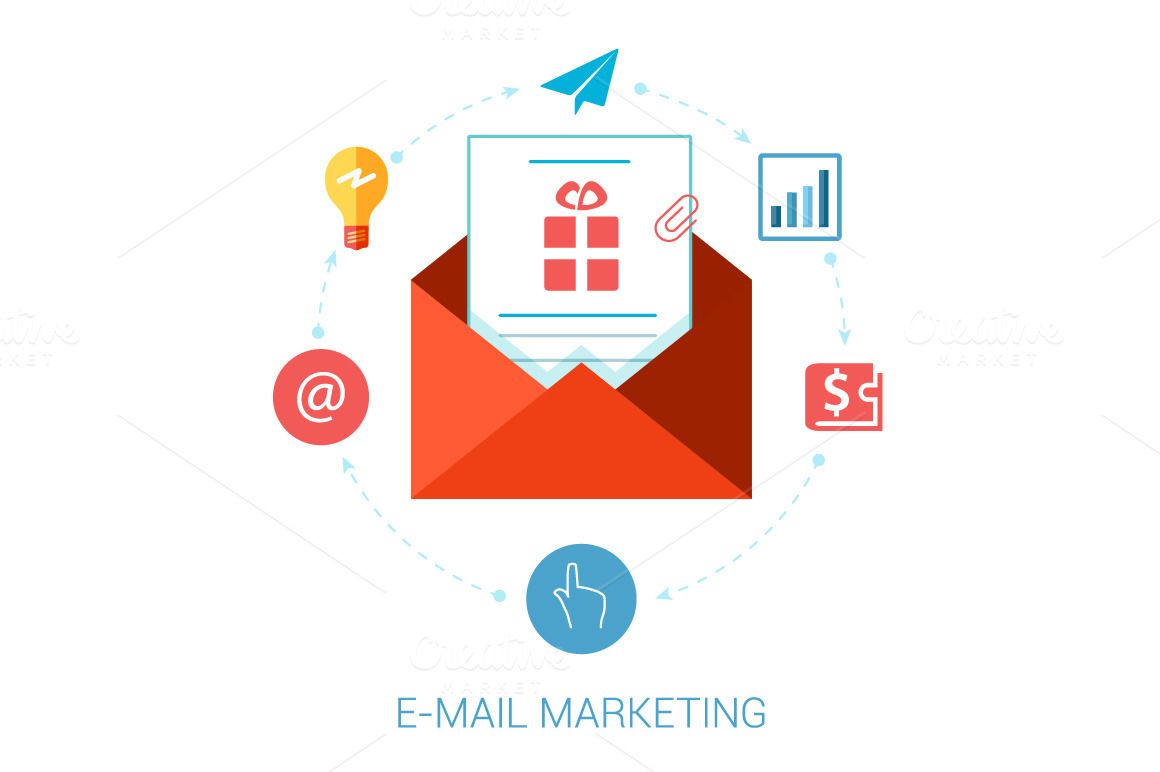 Flat Design Icons For E Mail Icons On Creative Market 1160x772 Flat Design Icons For E Mail Icons On Creative Market