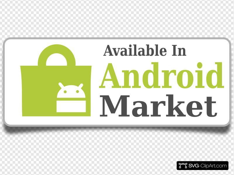 800x600 Android Market Badge Clip Art, Icon