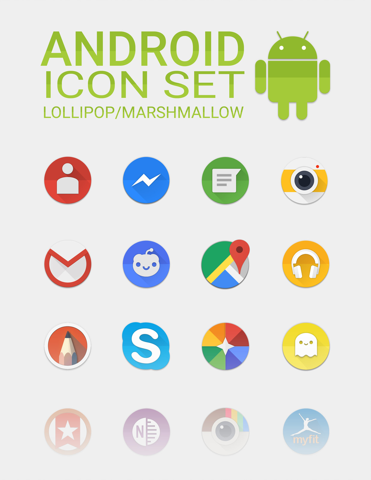 1236x1600 Android Marshmallow Icon Set