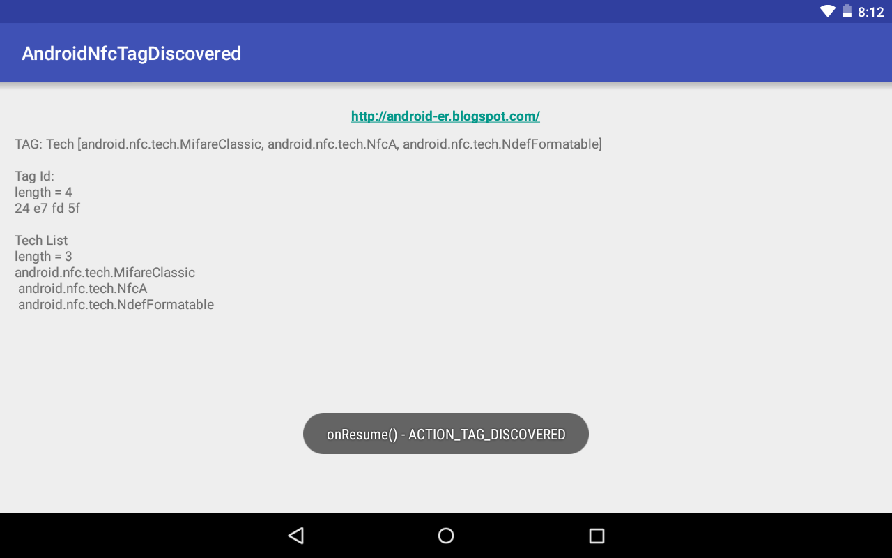 1280x800 Android Nfc Example, To Read Tag Info Of Rfid Key And Card