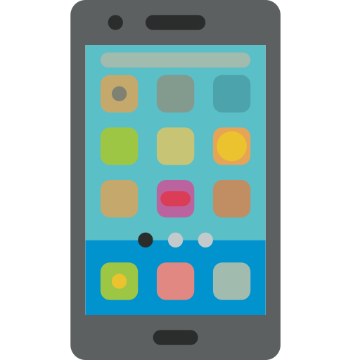 512x512 Android, Mobile, Phone, Smartphone Icon Free Of Colored Hand Phone