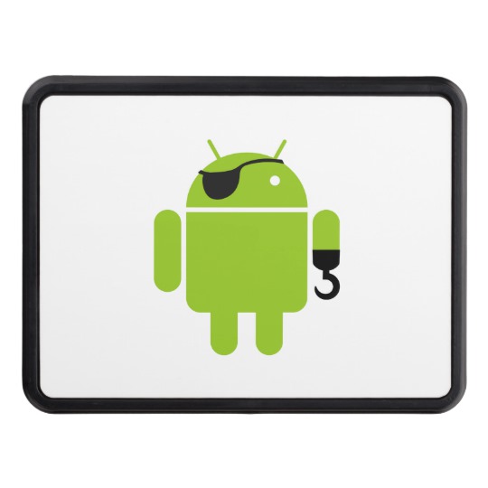 Android Robot Icon As A Pirate Trailer Hitch Cover 540x540 Android Robot Icon As A Pirate Trailer Hitch Cover