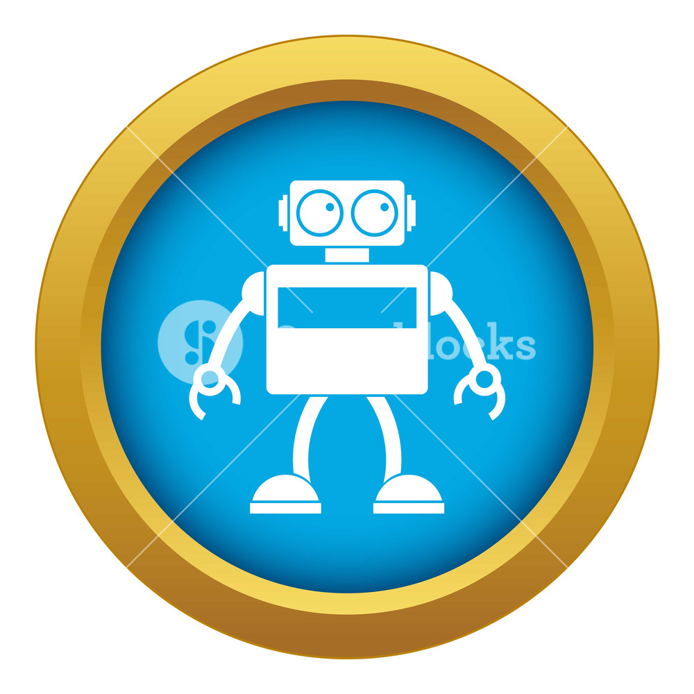 Android Robot Icon Blue Vector Isolated On White Background 1000x1000 Android Robot Icon Blue Vector Isolated On White Background