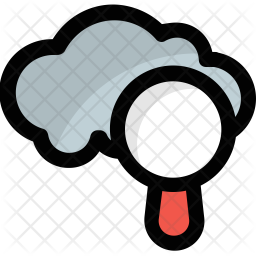 256x256 Cloud Search Icon Of Colored Outline Style