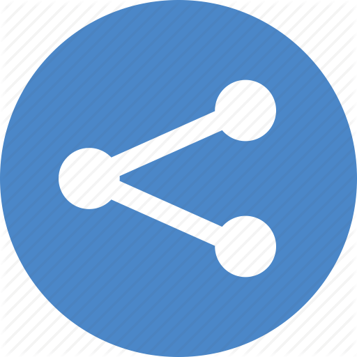 512x512 Android, Blue, Circle, Network, Share, Sharing, Social Icon