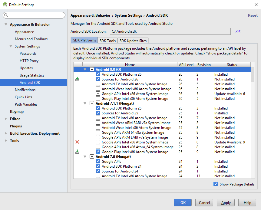862x694 Sdk Manager In Android Studio What To Select