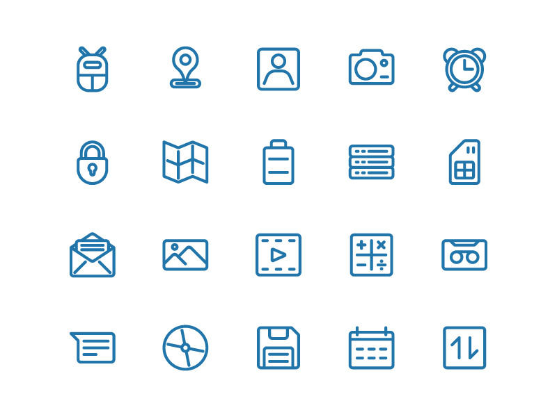 800x600 Android Icon Set In Line