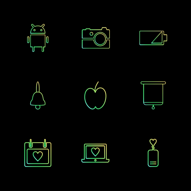 640x640 Vector Icon Packs, Android, Camera, Battery Png And Vector