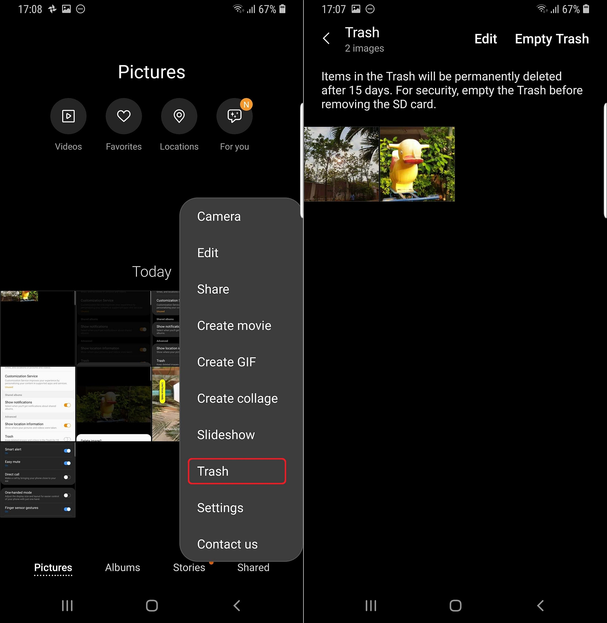 2000x2054 Samsung Gallery App Gets 'recycle Bin' Feature With Android Pie
