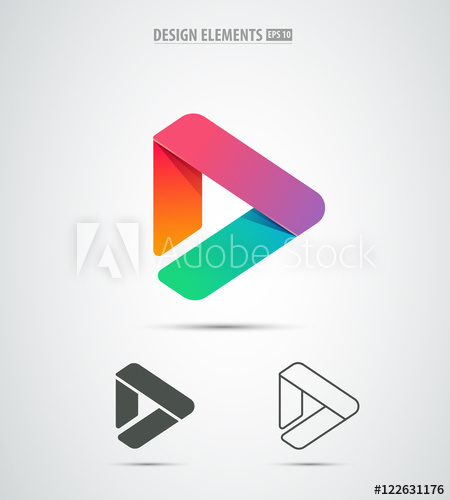 450x500 Vector Play Icon Video Application Icon Design Template Music