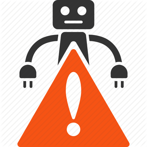 512x512 Alert, Android, Error, Hazard, Problem, Robot, Warning Icon
