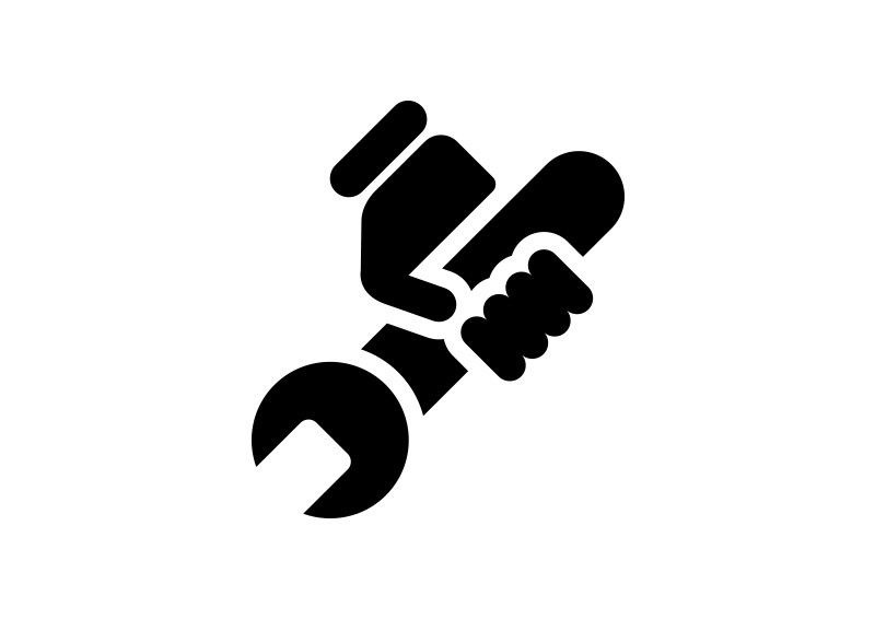 800x566 Hand Holding A Wrench Icon Simple Vector Icons Vector Icons