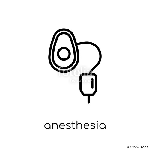 500x500 Anesthesia Icon Trendy Modern Flat Linear Vector Anesthesia Icon