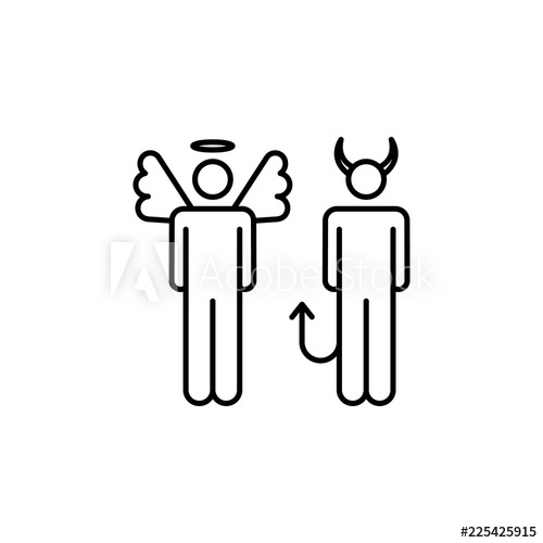 500x500 Angel And Devil Icon Element Of Conceptual Figures For Mobile