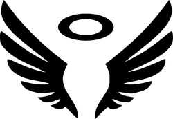 250x172 Angel Wings With Halo Icon Sticker