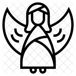 256x256 Angel Icon Of Line Style