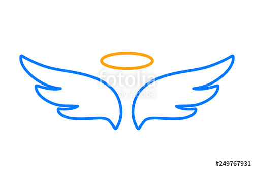500x334 Angel Wings Icon With Nimbus