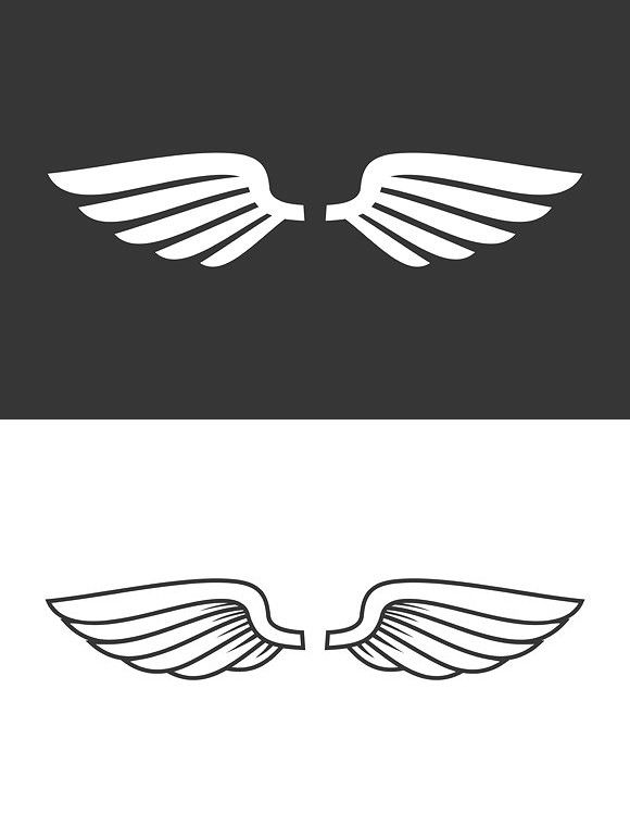 580x772 White Angel Wings Icon Monochrome Design Wings Icon, White