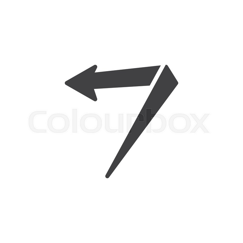 800x800 Left Angle Arrow Vector Icon Previous Stock Vector Colourbox
