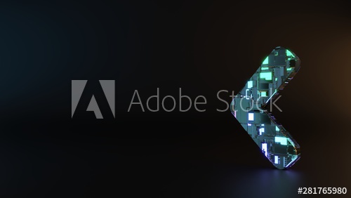 500x282 Science Fiction Metal Symbol Of Angle Left Icon Render