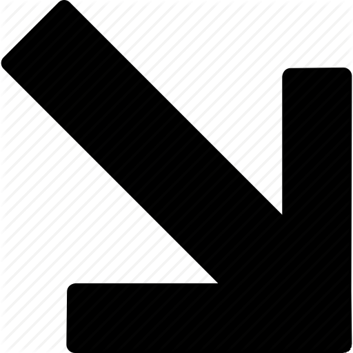 512x512 Angle, Angled, Arrow, Down, Full, Out, Right Icon