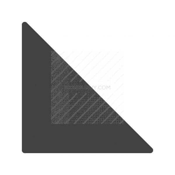 600x600 Right Angle Traingle Glyph Icon