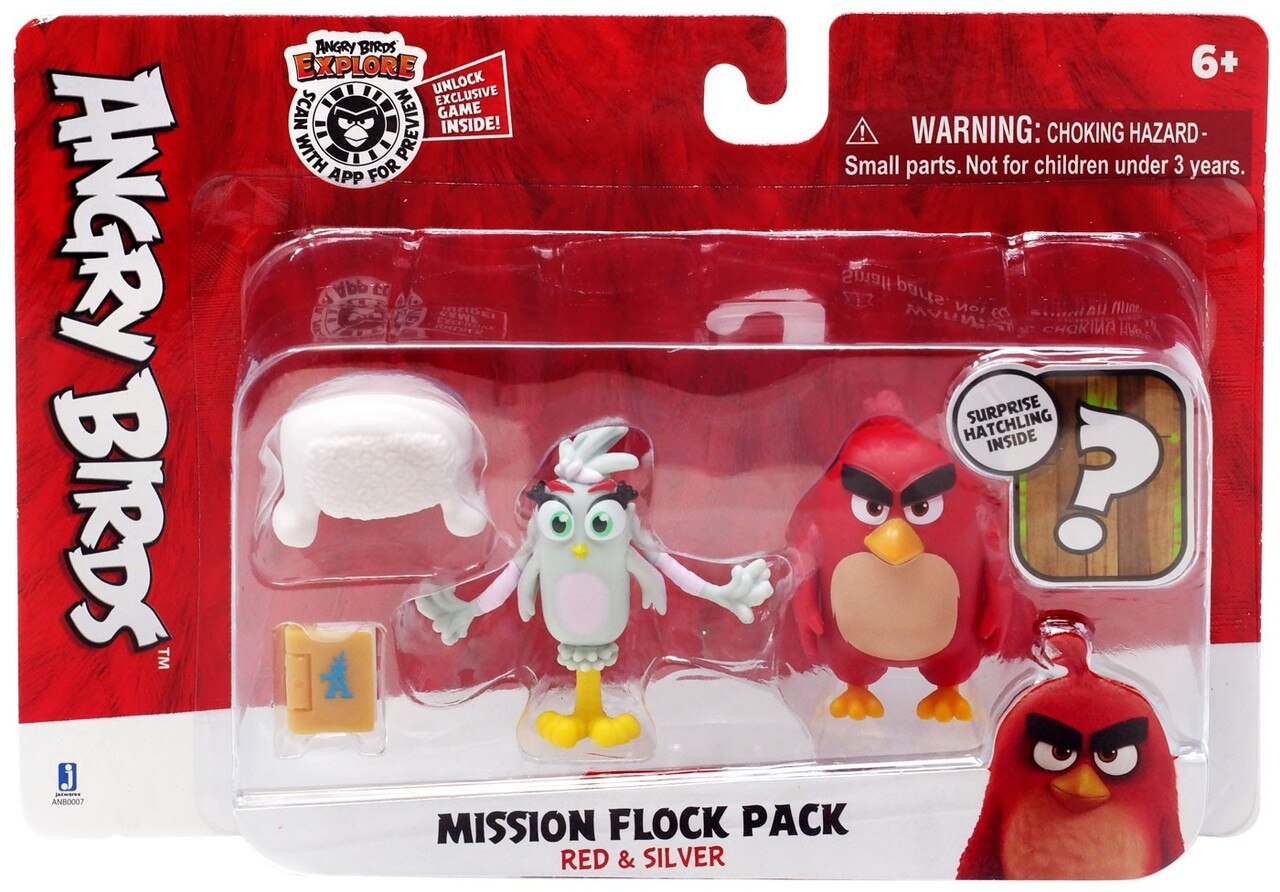 1280x892 Angry Birds Mission Flock Pack Red Silver Figure Pack Jazwares