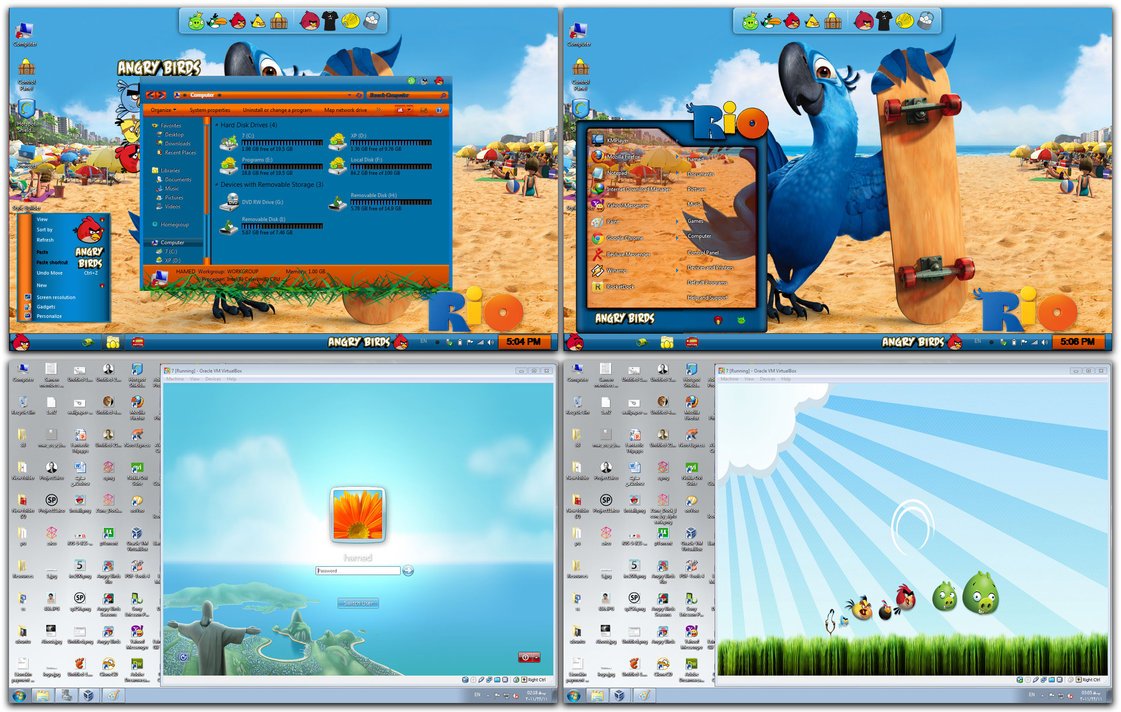 1121x712 Angry Birds Skin Pack For Windows