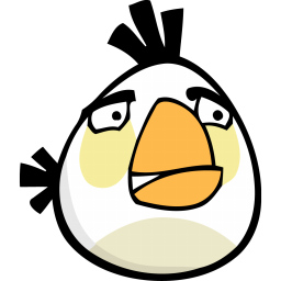 256x256 Angry Bird White Icon